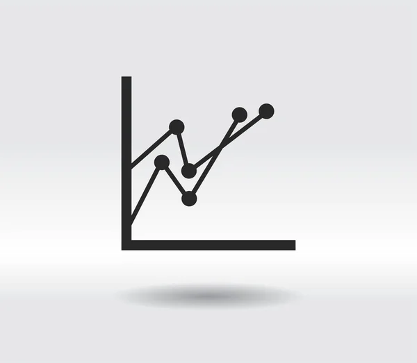 Infografica, icona del grafico, illustrazione vettoriale. Stile di design piatto — Vettoriale Stock