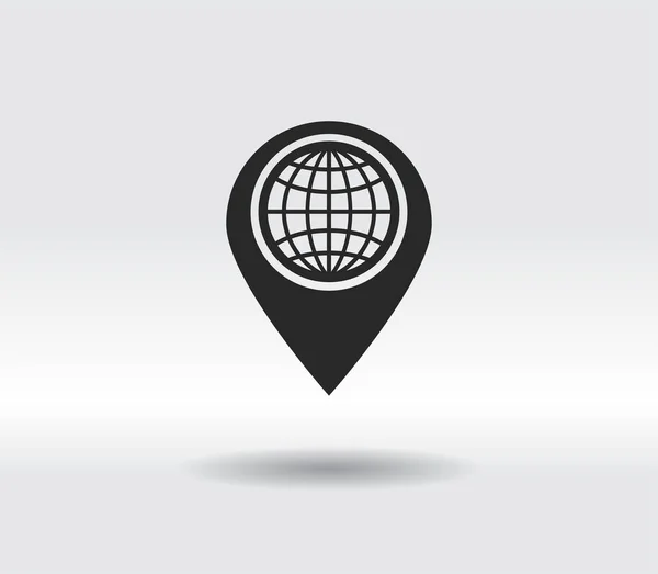 Mappa puntatore icona piatta, illustrazione vettoriale. Stile di design piatto Vettoriali Stock Royalty Free