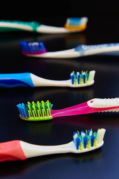 Many Toothbrushes White Background — Stock Photo, Image