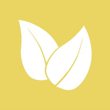 Yaprak simgesi. Taze doğal ürün simgesi. Organik ürün işareti. Düz tasarım stili.