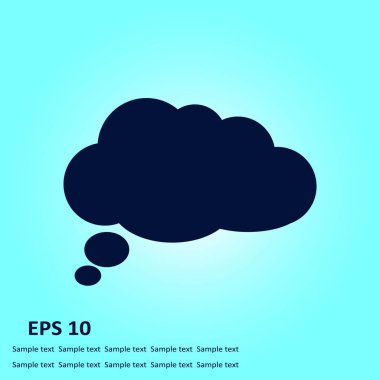 Sohbet düz Icon.Badge tartışma, diyalog, yazışma karakter.