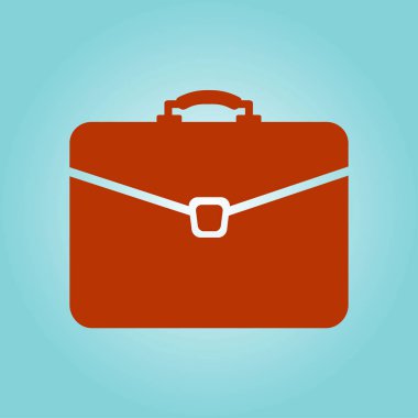 Evrak çantası ikonu, vektör illüstrasyonu. düz tasarım biçimi. 