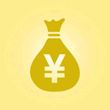 Yen Jpy para birimi konuşma balonu simgesini. Düz tasarım stili. 