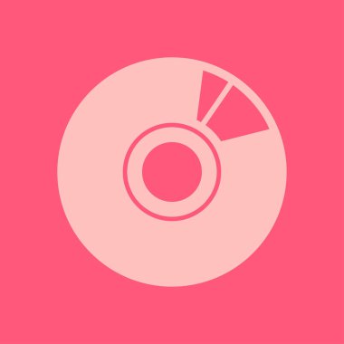 CD veya Dvd simgesini. Kompakt disk erkek. Düz tasarım stili.