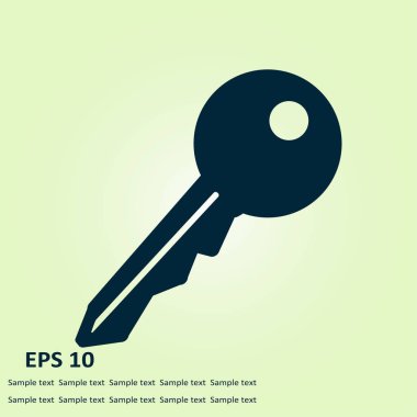 Anahtar simgesi. Kilit simgesi. Güvenlik işareti. Düz tasarım stili.