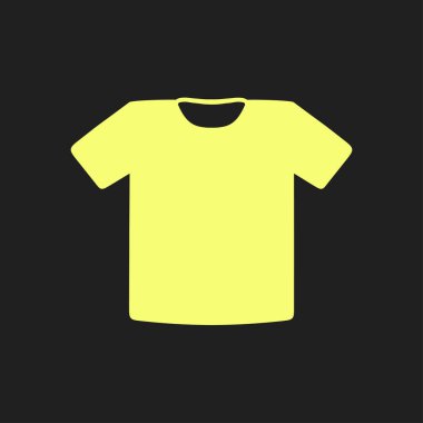 T-shirt işareti simgesi. Giysi sembolü. Düz tasarım stili.