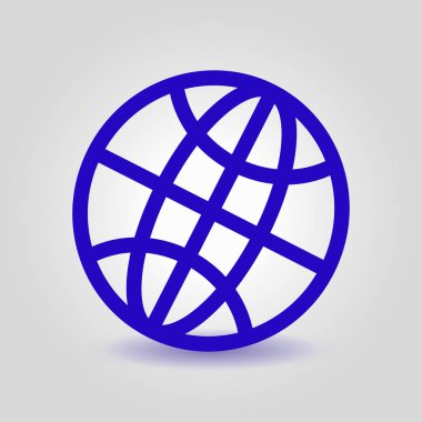 Küre simgesi. Düz tasarım stili dünya vektör simgeler.