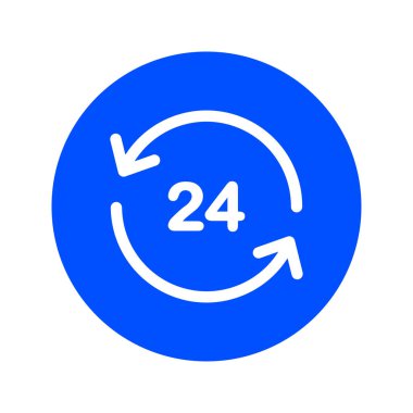 Saat saat etrafında bir gün simgesini açın. Rozet-saat çalışma süresi.