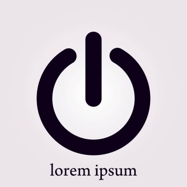 Güç işareti simgesi. Vektör çizim