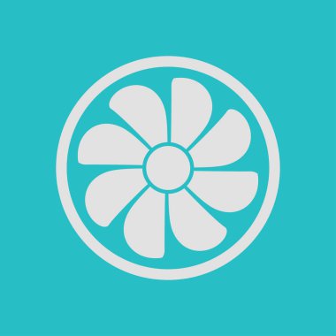 Fan simgesi renk vektör illüstrasyon