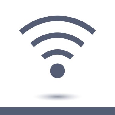 WiFi sembolü. Vektör kablosuz ağ kutsal kişilerin resmi. Düz tasarım stili.