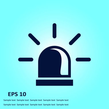 Polis tek simge. Alarm güç düğmesi. Polis seslenmek düğme.