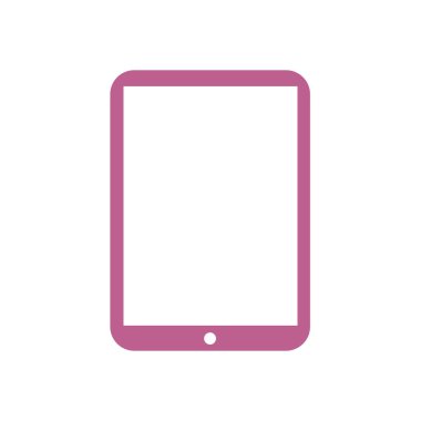 Modern dijital tablet Pc simgesi. Düz tasarım simgesi. 