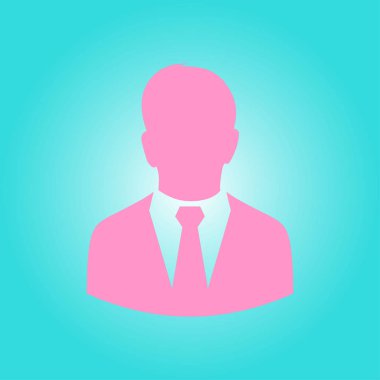 Kullanıcı simgesi bir iş takım elbiseli adam. Düz tasarım stili.