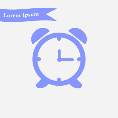 Saat Açık. Saat yüzü. Düz tasarım stili.