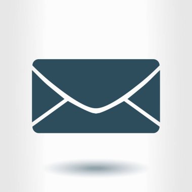 Düz simgesi mektup. Posta simgesi. Vektör simgesi. 