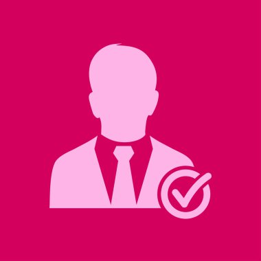 Kullanıcı işareti simgesi ekleyin. Arkadaş simgesi eklemek. Düz tasarım stili.