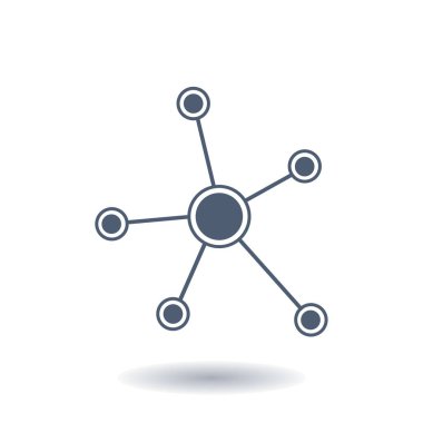 Sosyal ağ tek simge. Küresel teknoloji. İş sosyal bağlantıları ağ.