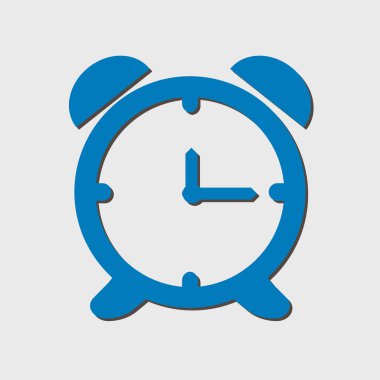 Saat Açık. Saat yüzü. Düz tasarım stili.