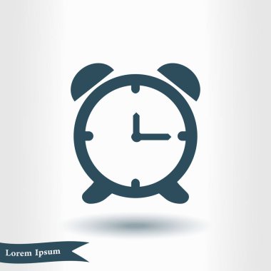 Saat Açık. Saat yüzü. Düz tasarım stili.