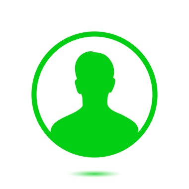 Kullanıcı simgesi simgesi. Kişi sembolü. İnsan avatarı. Düz stil.. 