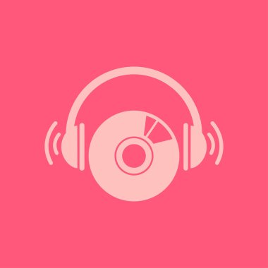 CD veya Dvd simgesini. Kompakt disk erkek. Düz tasarım stili.