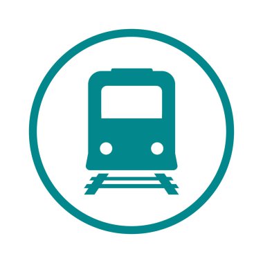 Tren simgesi. Metro sembolü. Tren istasyonu işareti.