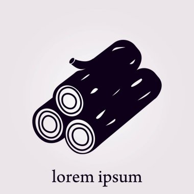 Ahşap simgesi. Tüm oduncu. Yenilenebilir kaynak simgesi.