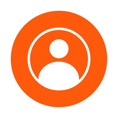 Bağlantı işareti. Kullanıcı işareti simgesi. Kişi sembolü. İnsan avatar. Düz stil. 