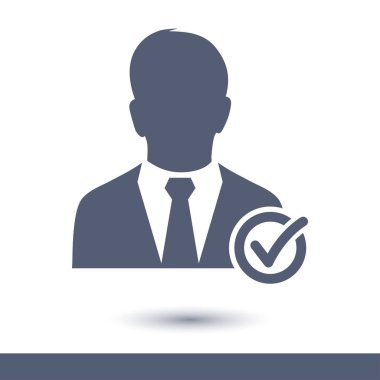 Kullanıcı işareti simgesi ekleyin. Arkadaş simgesi eklemek. Düz tasarım stili.