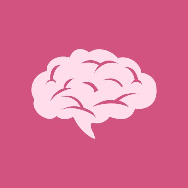 Beyin simgesi. İnsan akıllı akıllı zihin. Nöroloji sembolü.