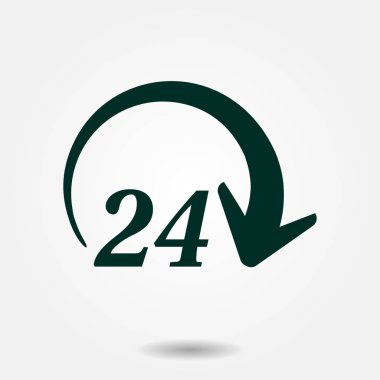 Saat saat etrafında bir gün simgesini açın. Rozet-saat çalışma süresi.