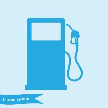 benzin pompa meme, vektör çizim basit simgesi