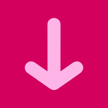 Ok simgesi. Kara navigasyonu için işaretçi yönünü.