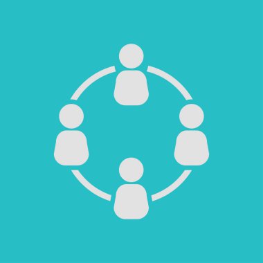 Sosyal ağ tek simgesi. Küresel teknoloji.