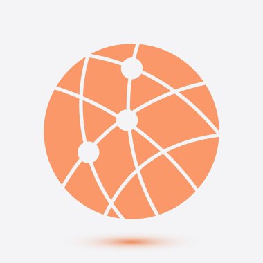 Küresel teknoloji veya sosyal ağ simge işareti simgesi.