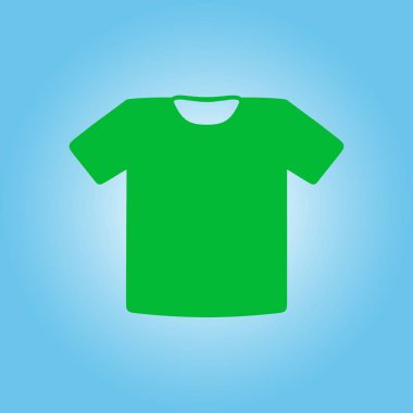 T-shirt işareti simgesi. Giysi sembolü. Düz tasarım stili.