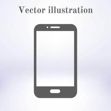 Smartphone simge vektör Illustration. Düz tasarım stili. 
