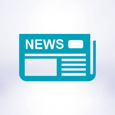 Düz tasarım. Haber medya, ilk haber sayfasına genel bakış. 