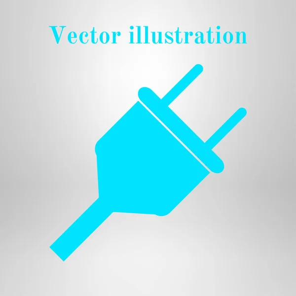 Símbolo Enchufe Eléctrico Vector Web Icono Plano — Vector de stock