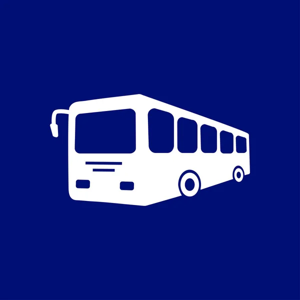 Icono Señal Autobús Símbolo Del Transporte Público Estilo Diseño Plano — Vector de stock