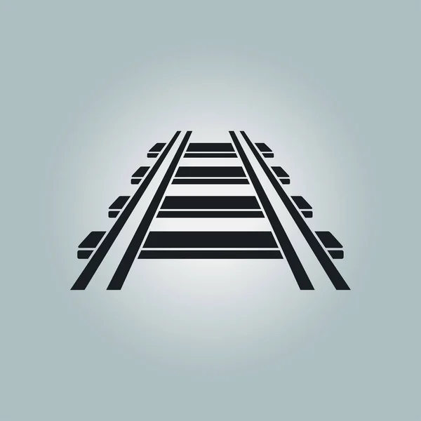 Het Pictogram Van Spoorweg Trein Teken Track Weg Symbool — Stockvector