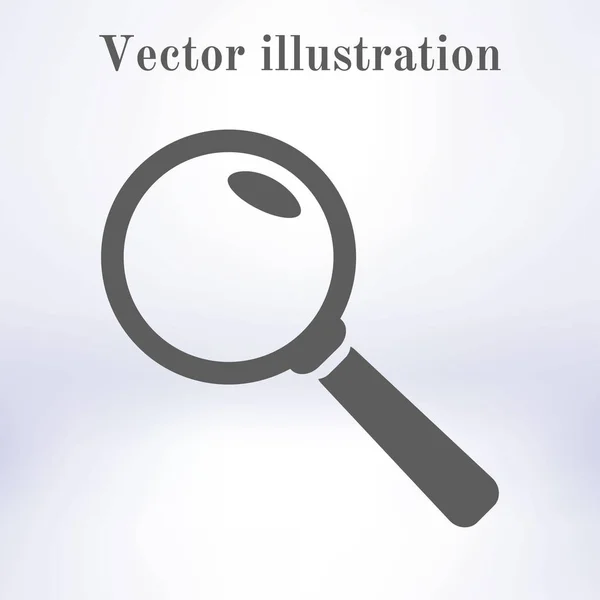 Икона Лупы Поиск Кнопки Увеличительное Стекло Плоский Дизайн — стоковый вектор