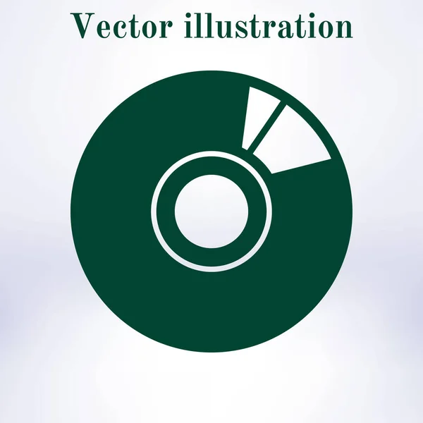 Icono Dvd Simbolo Disco Compacto Estilo Diseño Plano — Vector de stock