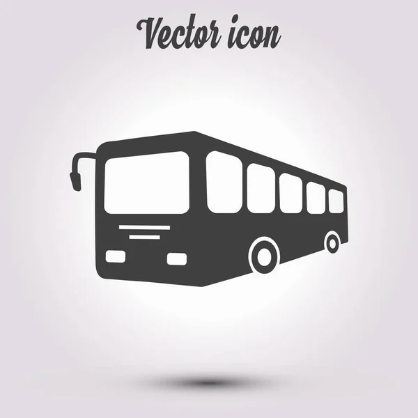 Ícone Sinal Ônibus Símbolo Transporte Público Estilo Design Plano — Vetor de Stock