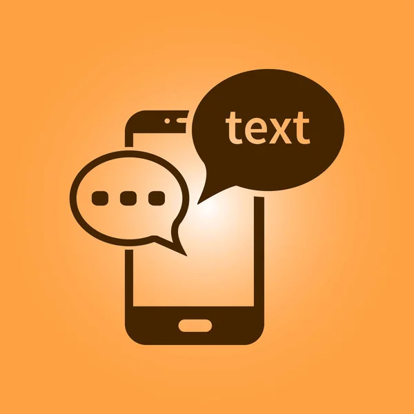 Mobile Chatting Icon Mobile Phone Representing Web Chatting Dialog — Stock Vector