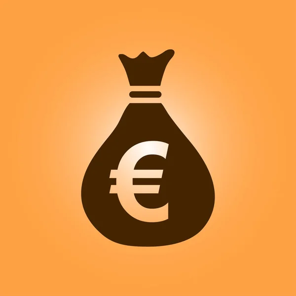 Euro Eur Currency Symbol Flat Design Style — Stock Vector