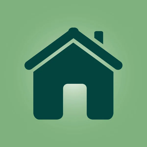 Vector Home Icono Estilo Diseño Plano — Vector de stock