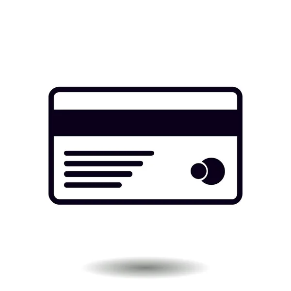 Vector Creditcard Pictogram Platte Ontwerpstijl — Stockvector