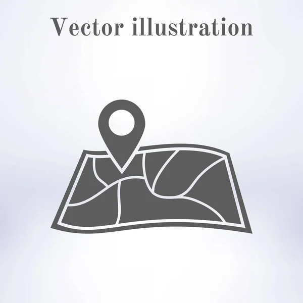 Icono Simple Mapa Pin Ilustración Vectorial — Vector de stock